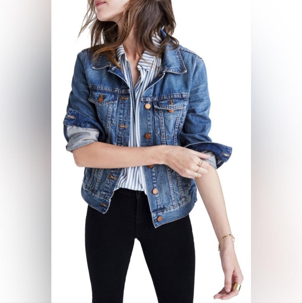 Madewell The Jean Jacket In Pinter Wash - Size Small